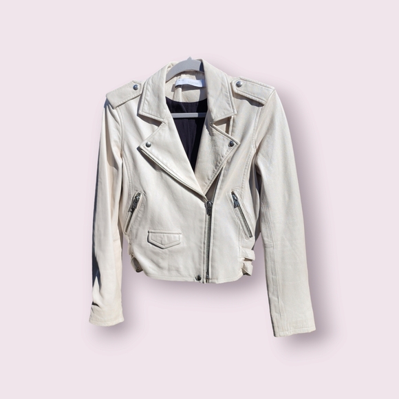 IRO Ashville Leather Moto Biker Jacket size 40 - Picture 17 of 17